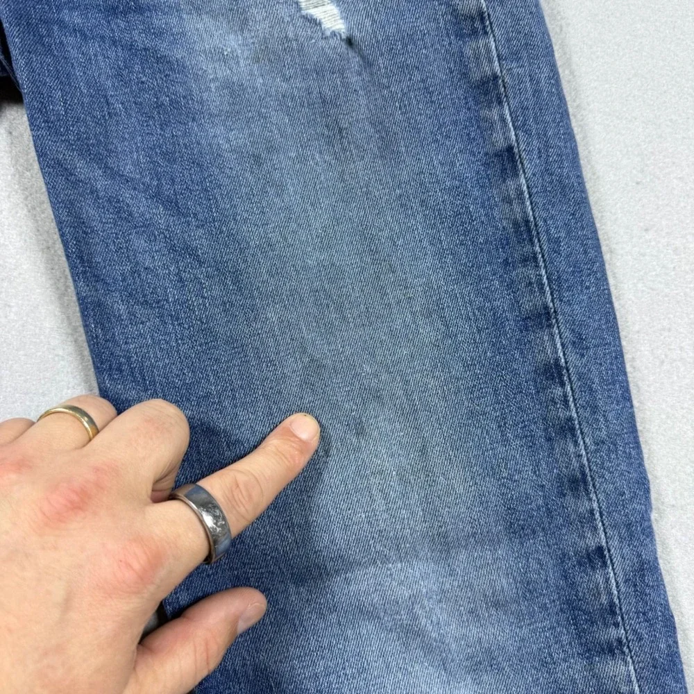Levis 511 Slim Fit Distressed Blue Jeans Mens 31x32 Medium Wash‎ Denim Pants